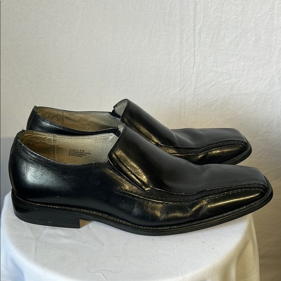 Stacy Adams Black Leather Dress Slip On Shoes Size 8.5 - Picture 4 of 7